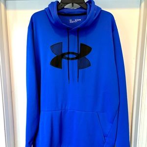 NWT Under Armour XXL royal blue hoodie with black logo
